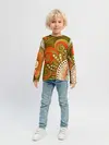 Детский лонгслив / Детский оранжево-болотный