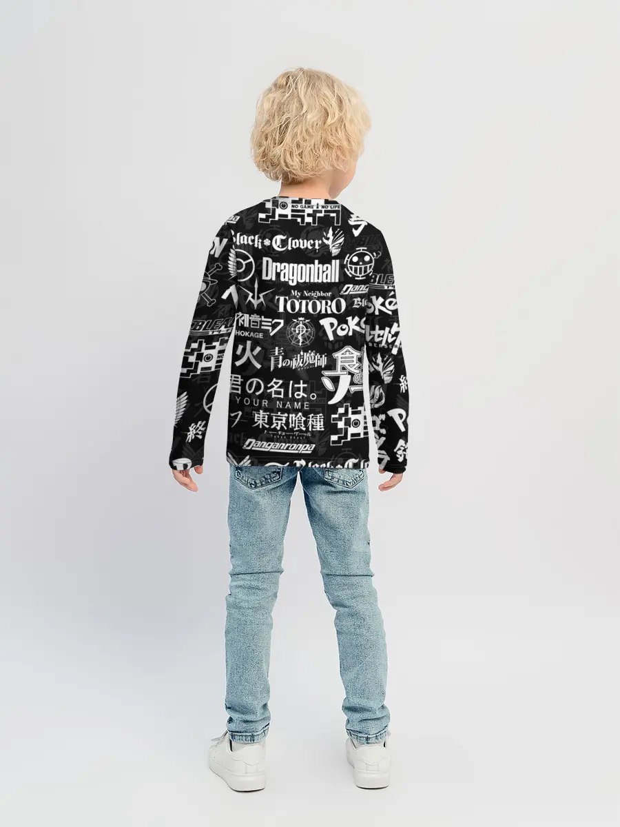 Детский лонгслив / ЛОГОТИПЫ АНИМЕ | LOGO ANIME