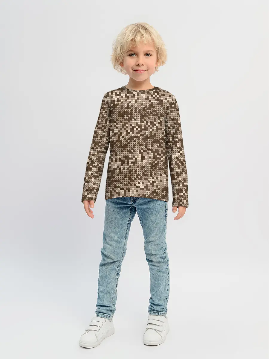 Детский лонгслив / ВЯЗАНЫЙ КАМУФЛЯЖ