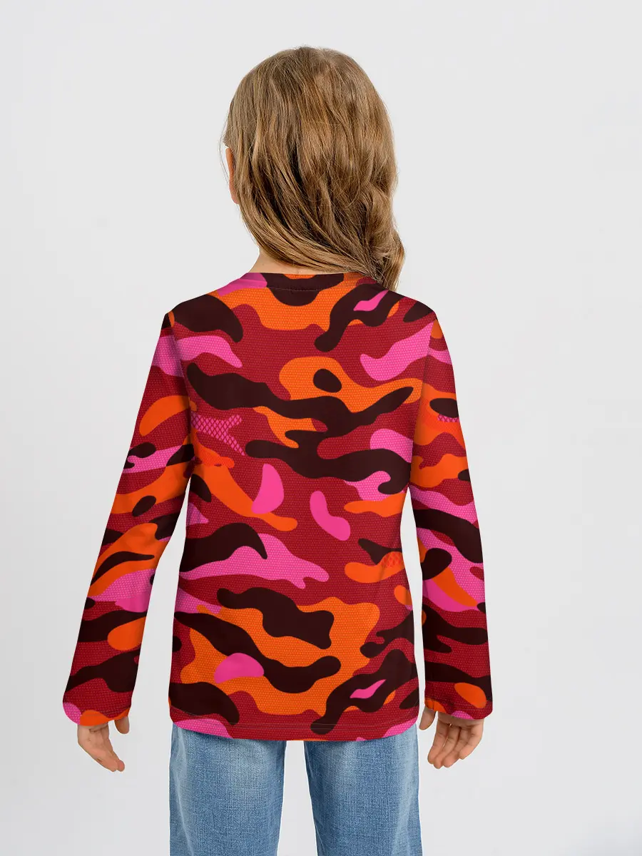 Детский лонгслив / CAMOUFLAGE RED