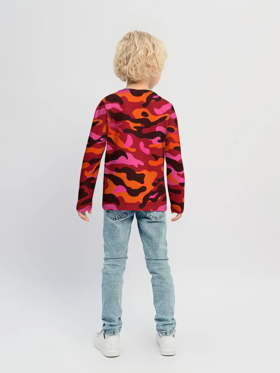 Детский лонгслив / CAMOUFLAGE RED