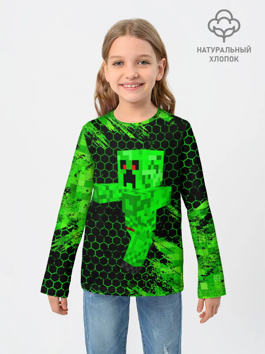 Детский лонгслив / MINECRAFT CREEPER