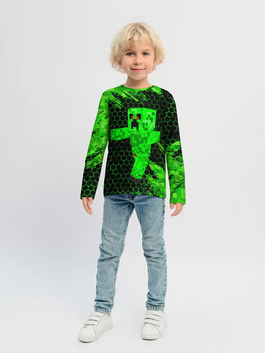 Детский лонгслив / MINECRAFT CREEPER