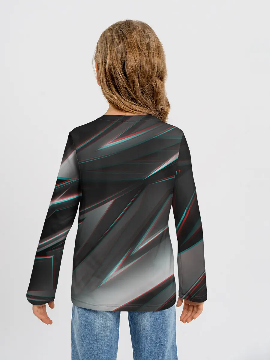 Детский лонгслив / GEOMETRY STRIPES GLITCH