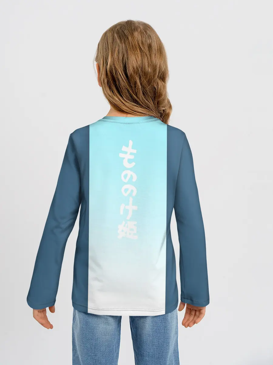 Детский лонгслив / Mononoke голубое небо