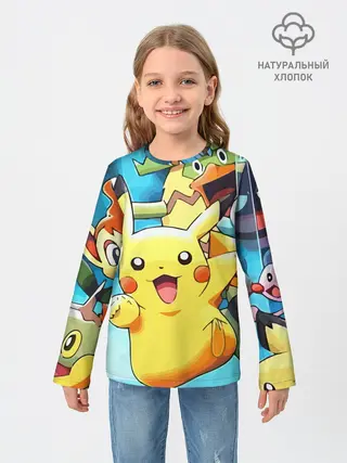 Детский лонгслив / Pokrmons