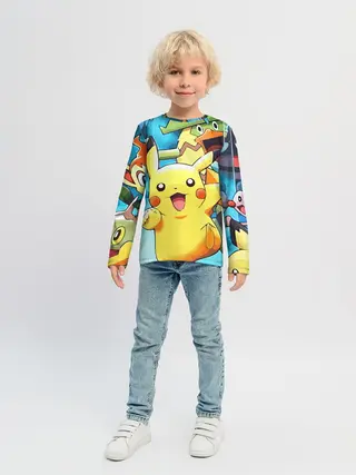 Детский лонгслив / Pokrmons
