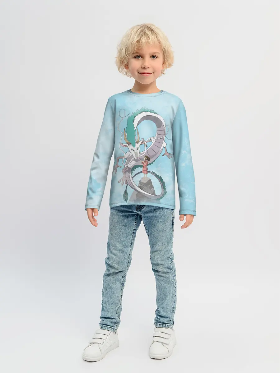 Детский лонгслив / Тихиро на горе с драконом
