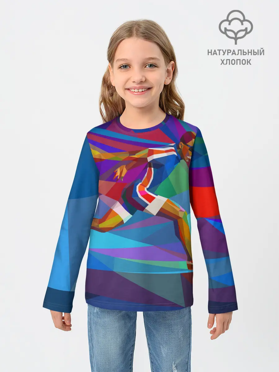 Детский лонгслив / Абстракция
