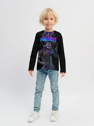 Детский лонгслив / Raven Fortnite