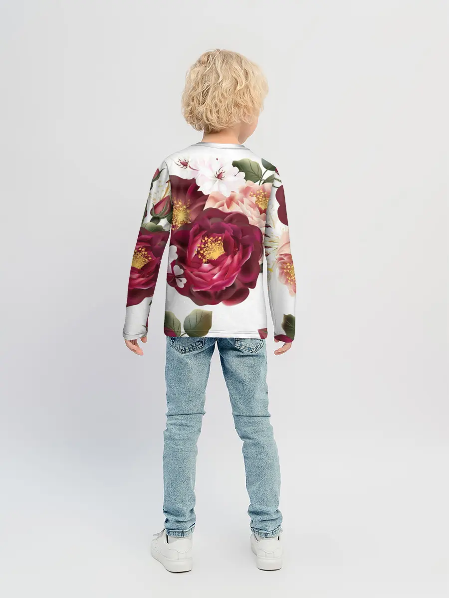 Детский лонгслив / Розы