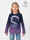 Детский лонгслив / Тихиро летает с драконом в ночном небе