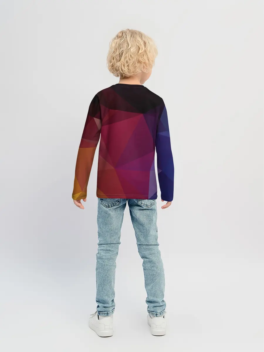 Детский лонгслив / Полигональный фон
