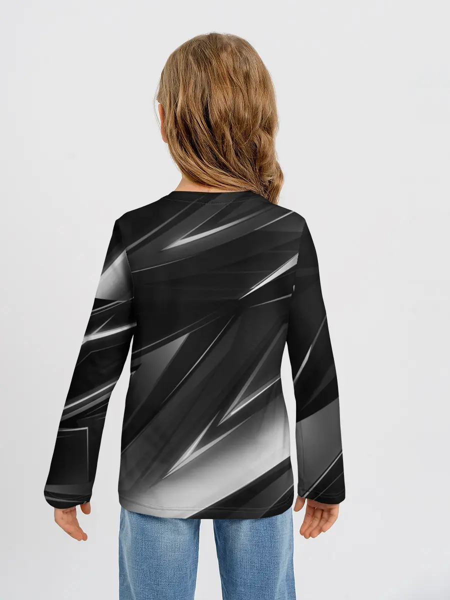 Детский лонгслив / GEOMETRY STRIPES BLACK & WHITE