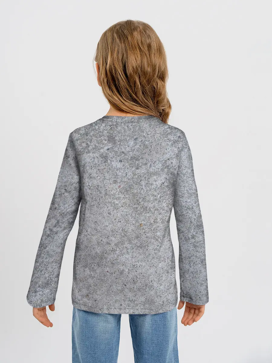 Детский лонгслив / Серый бетон