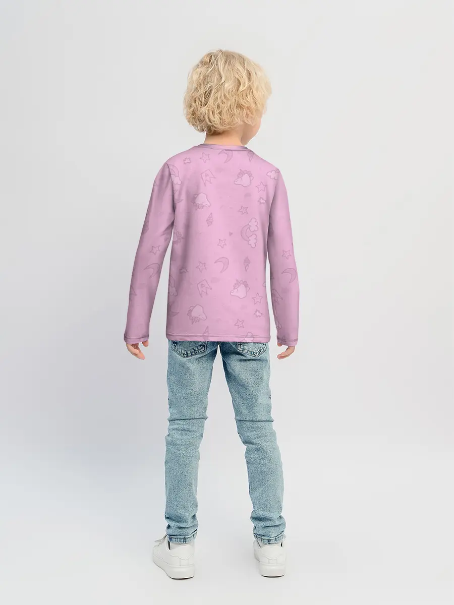 Детский лонгслив / Пухленький единорог