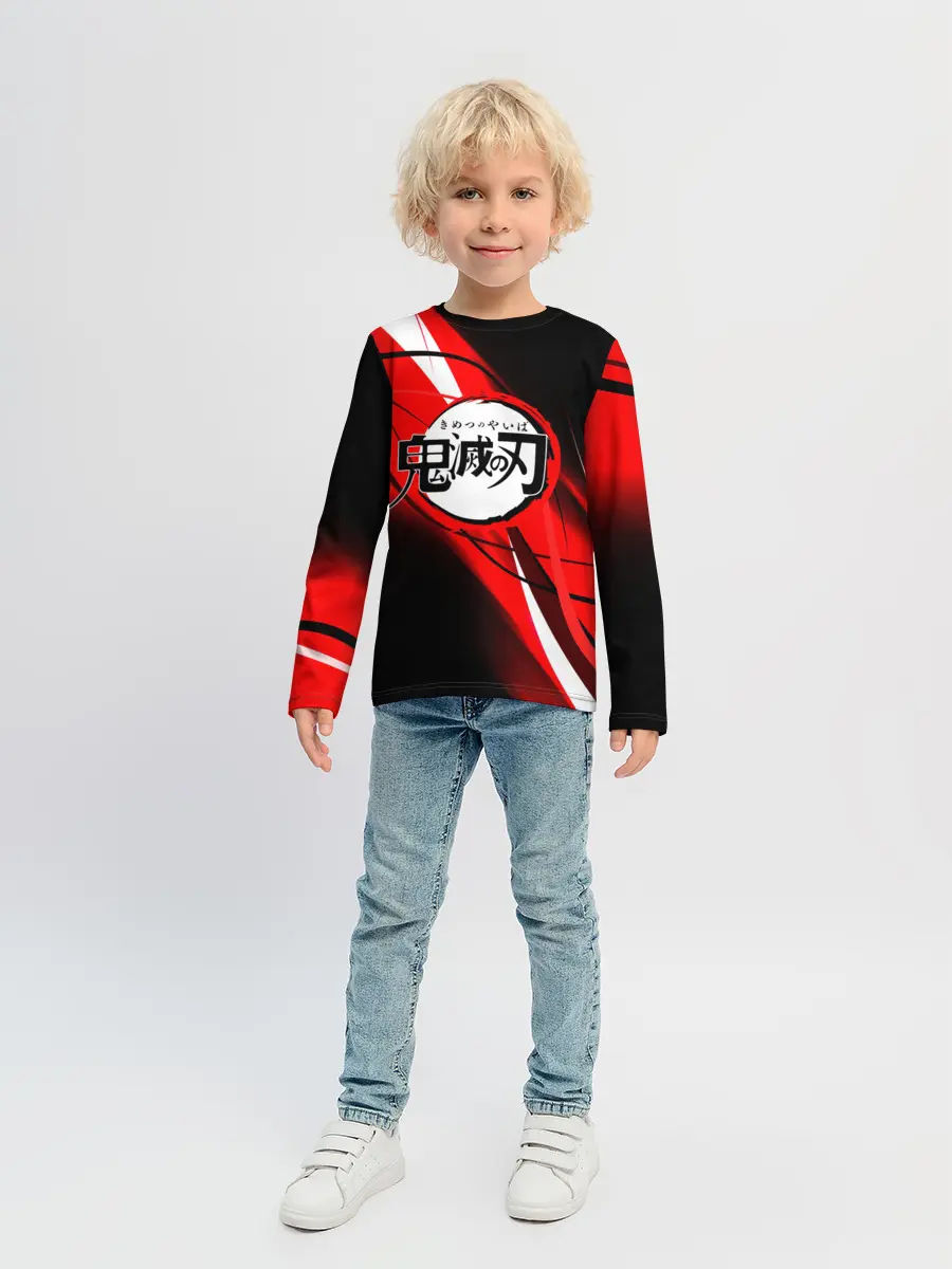 Детский лонгслив / KIMETSU NO YAIBA абстракция
