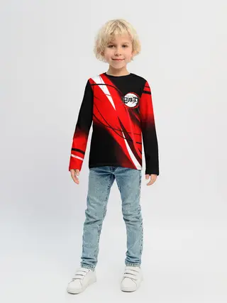 Детский лонгслив / KIMETSU NO YAIBA маленький лого