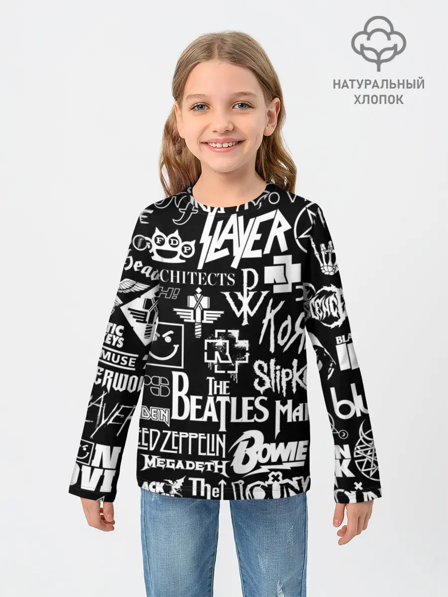 Детский лонгслив / ЛОГОТИПЫ РОК ГРУПП