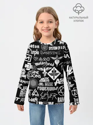 Детский лонгслив / ЛОГОТИПЫ РОК ГРУПП