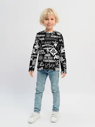 Детский лонгслив / ЛОГОТИПЫ РОК ГРУПП