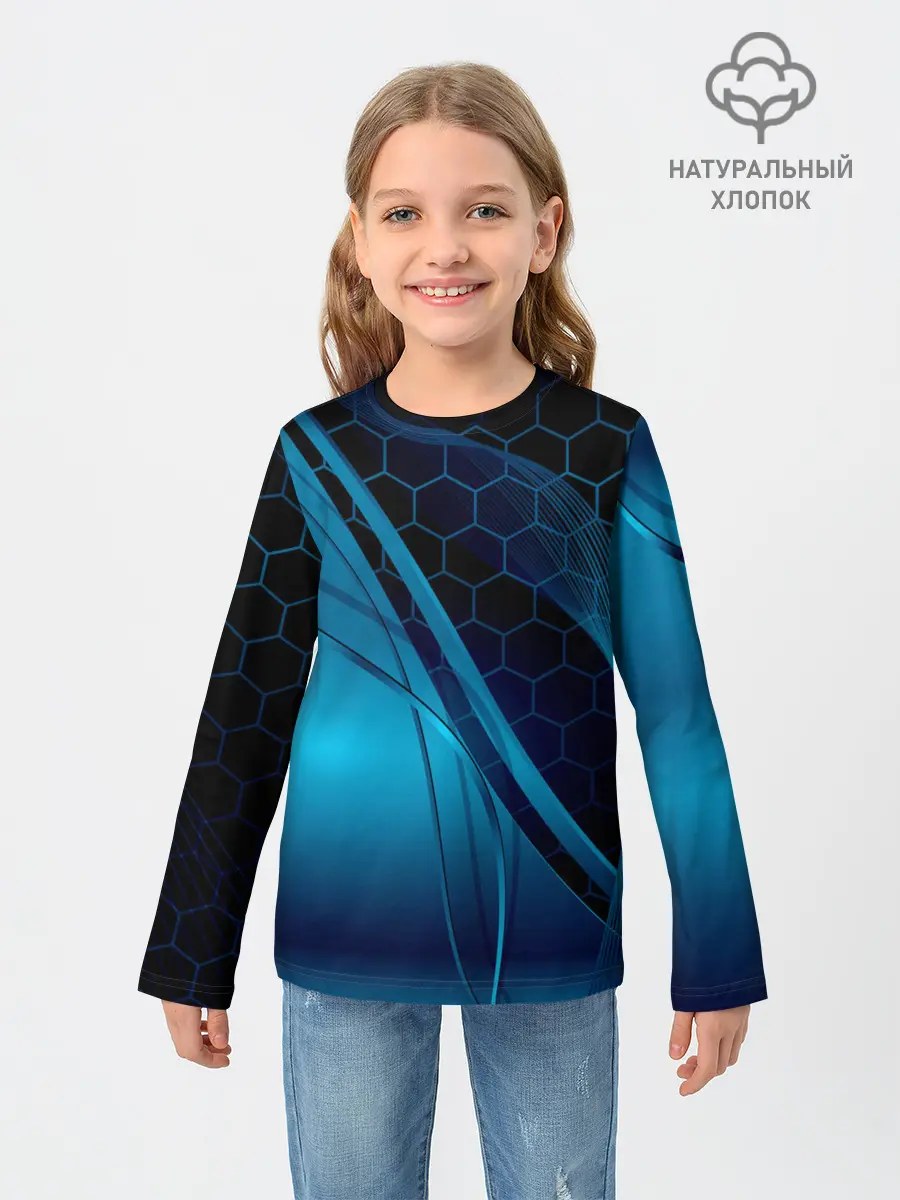 Детский лонгслив / ABSTRACT BLUE