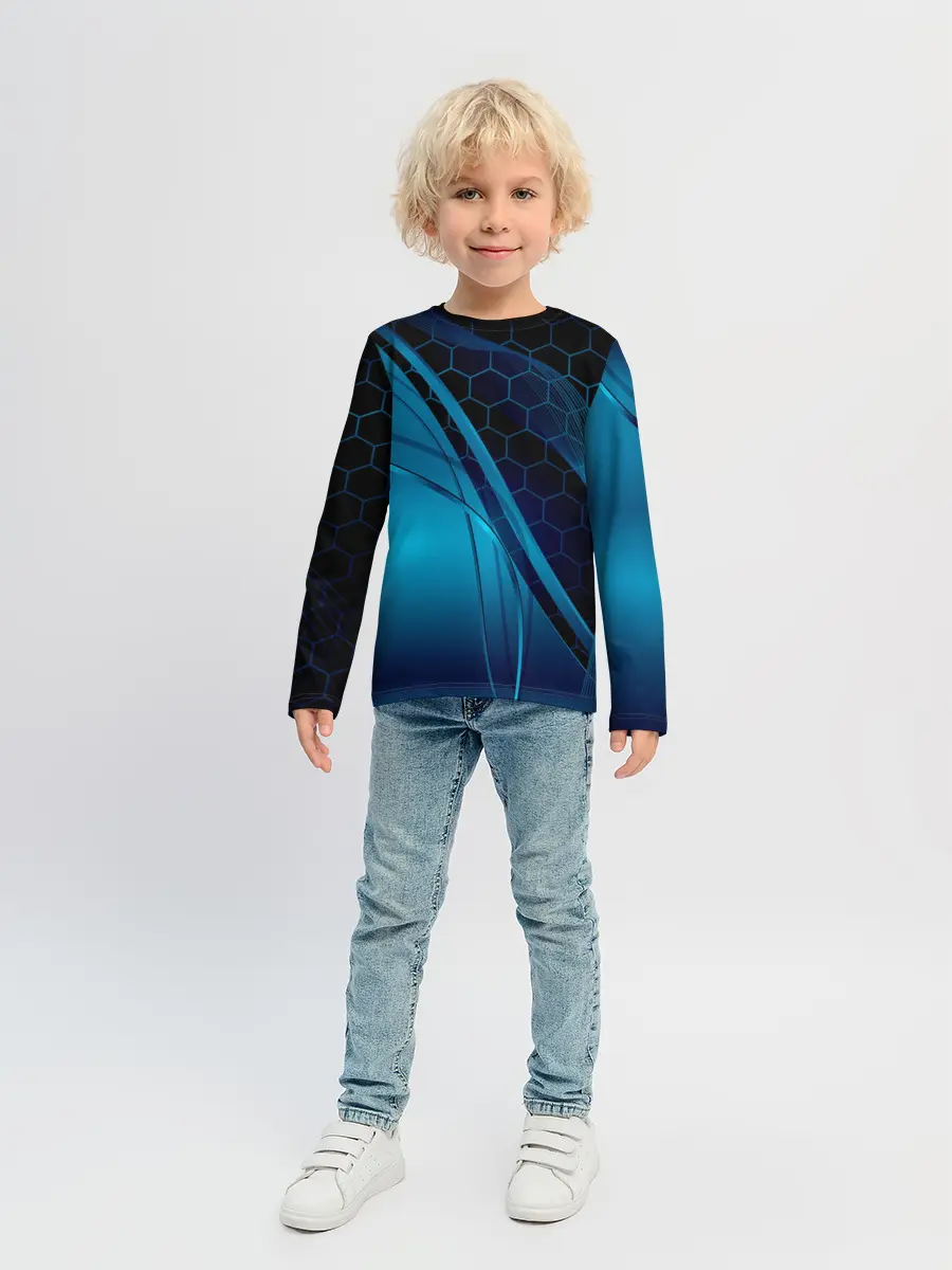 Детский лонгслив / ABSTRACT BLUE