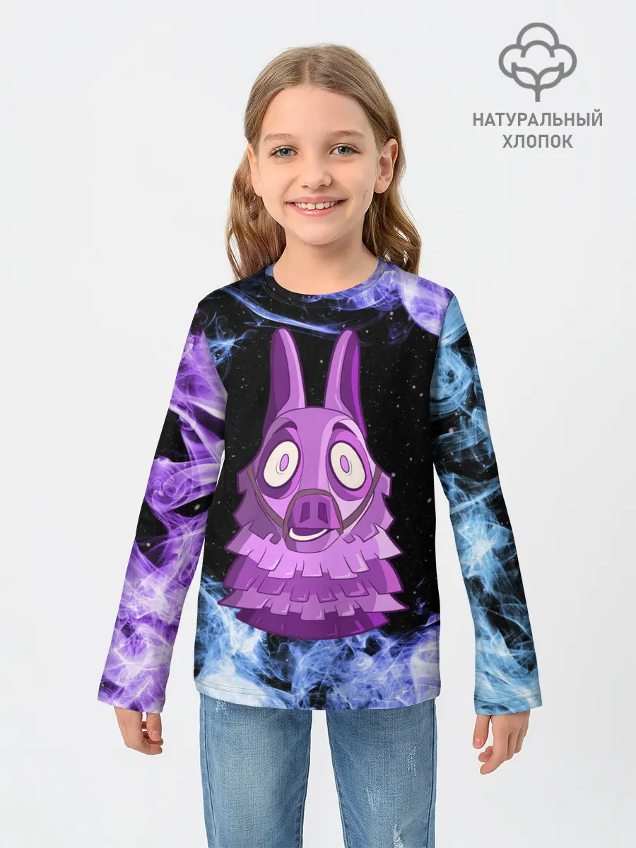 Детский лонгслив / Lama Fortnite