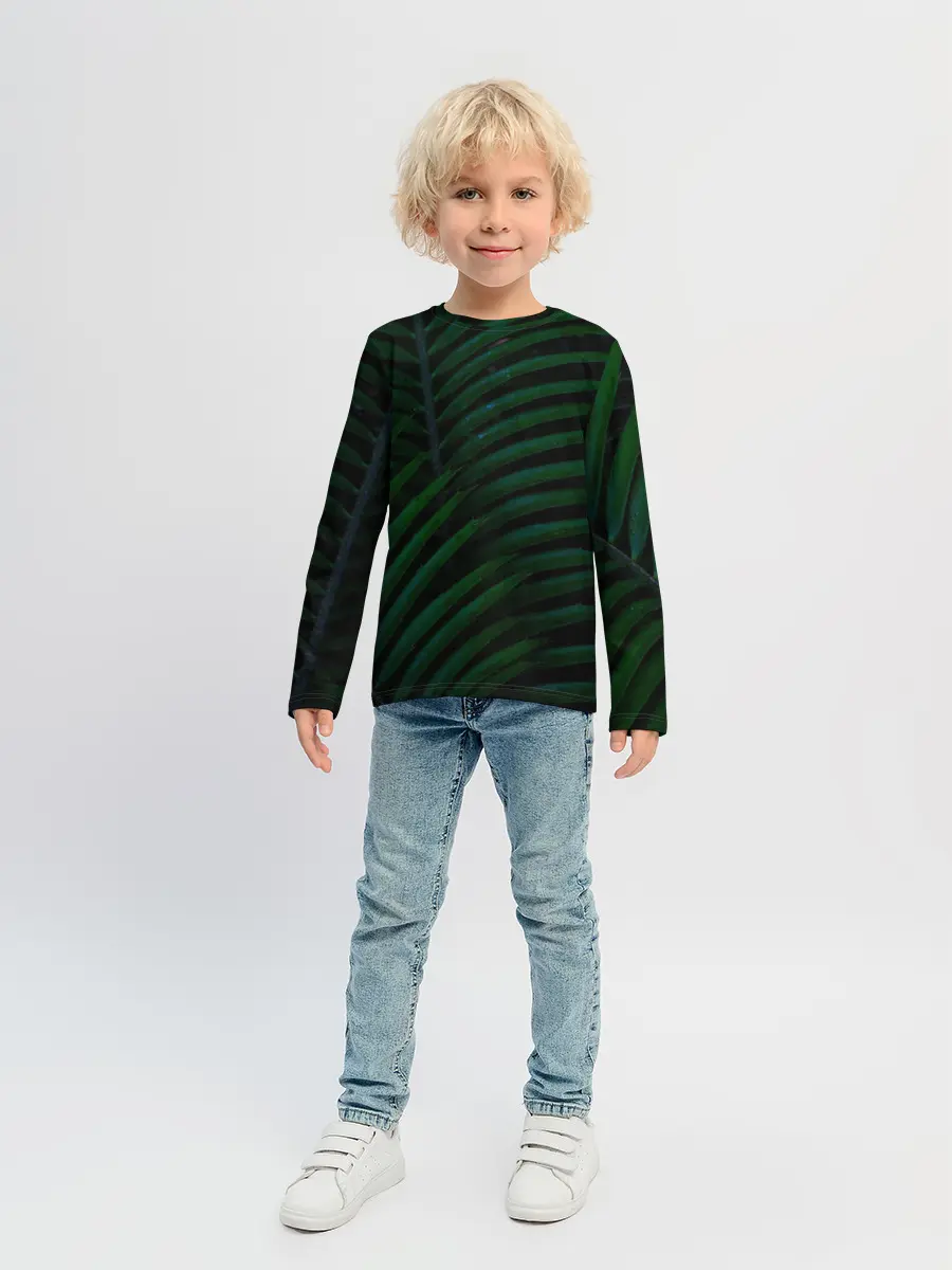 Детский лонгслив / Пальмовые листья