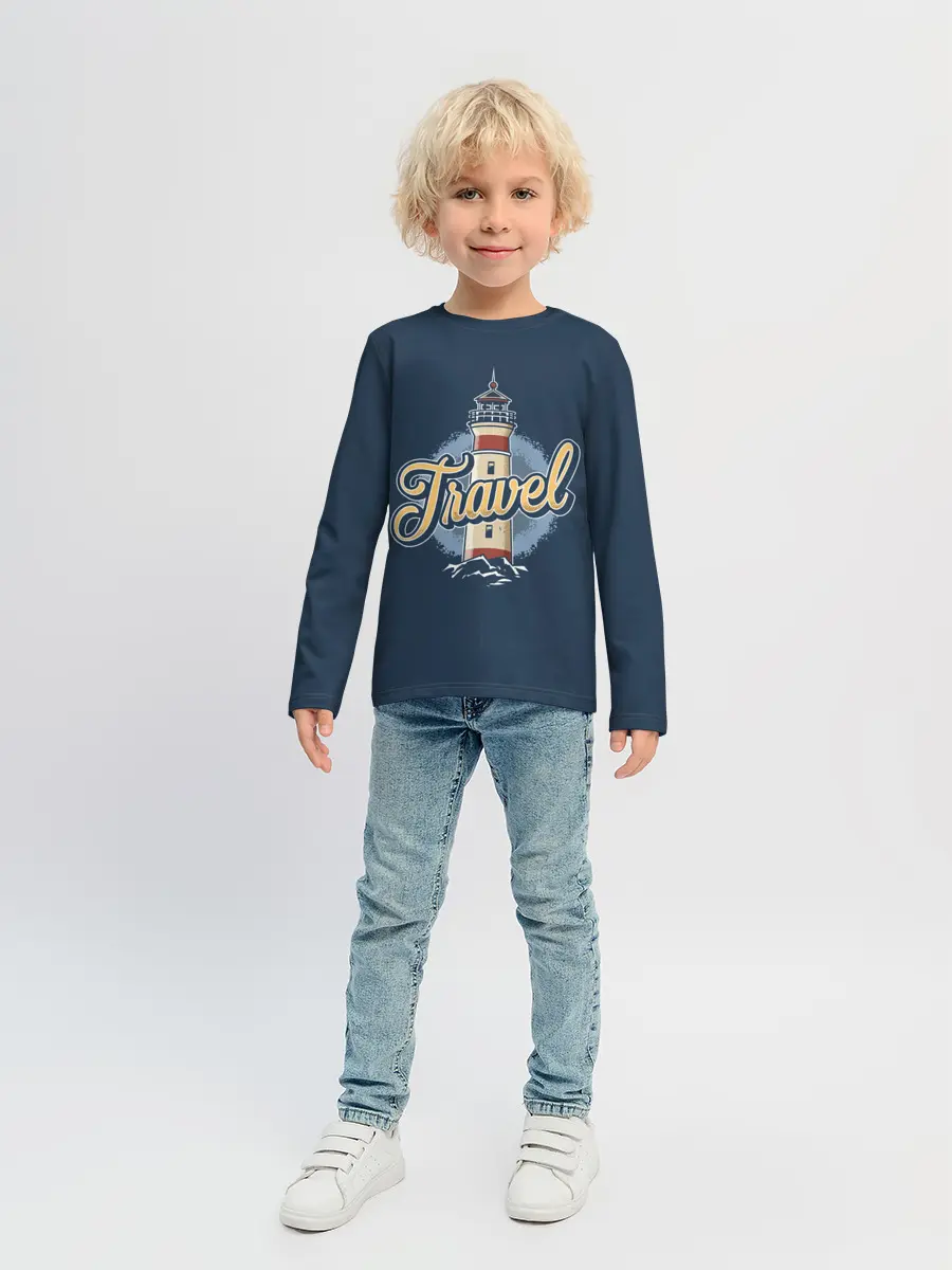 Детский лонгслив / Путешествие