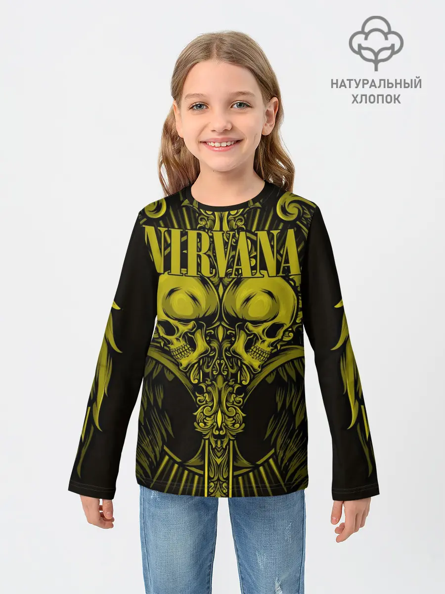 Детский лонгслив / Nirvana