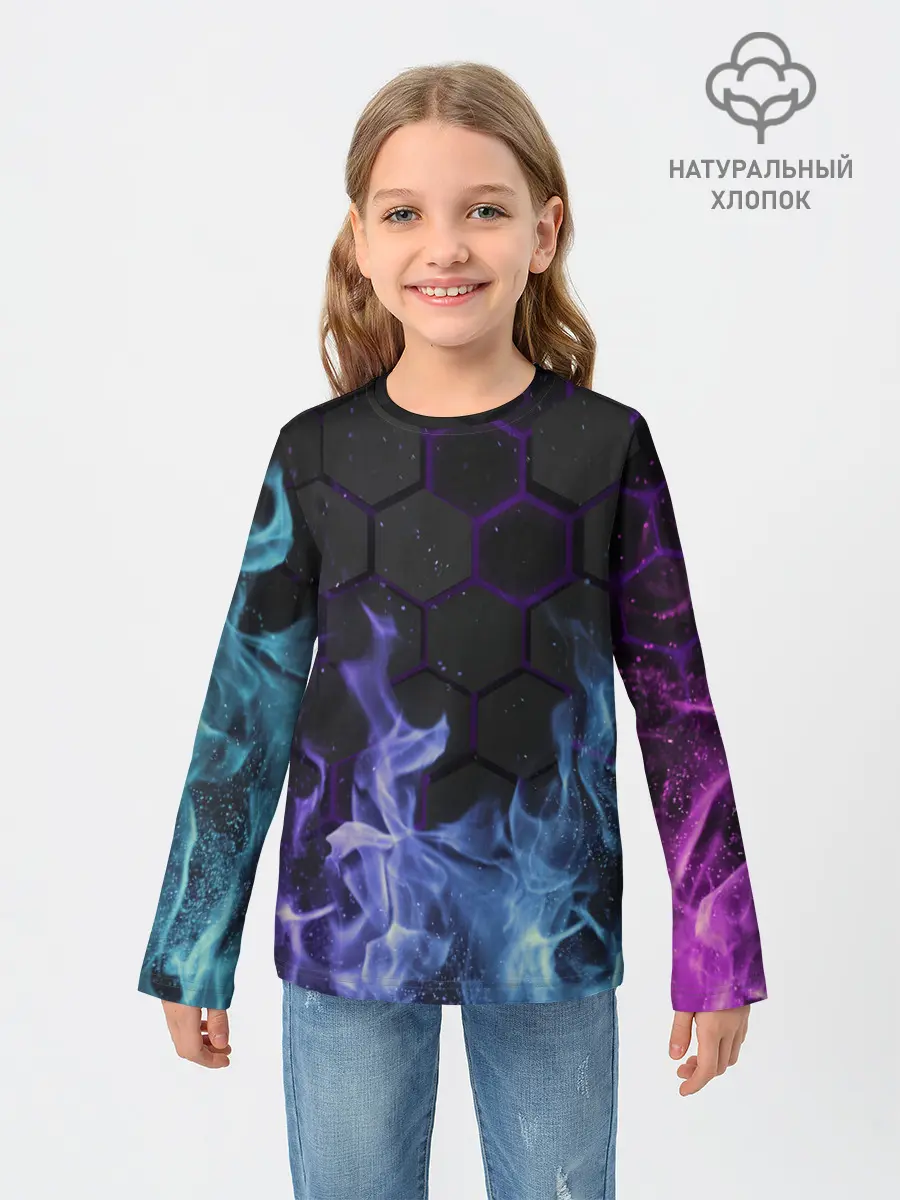 Детский лонгслив / Fire