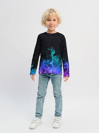 Детский лонгслив / Перламутровый огонь