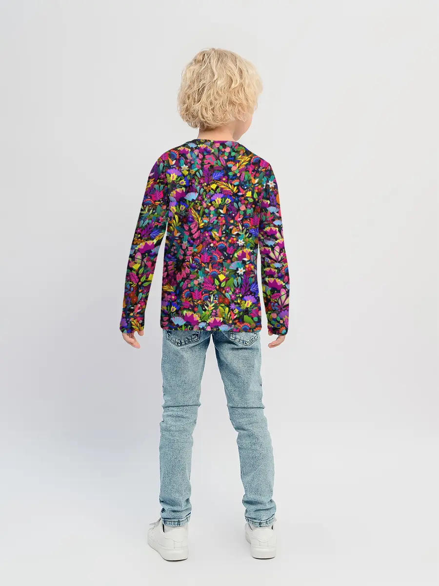 Детский лонгслив / Мистические цветы