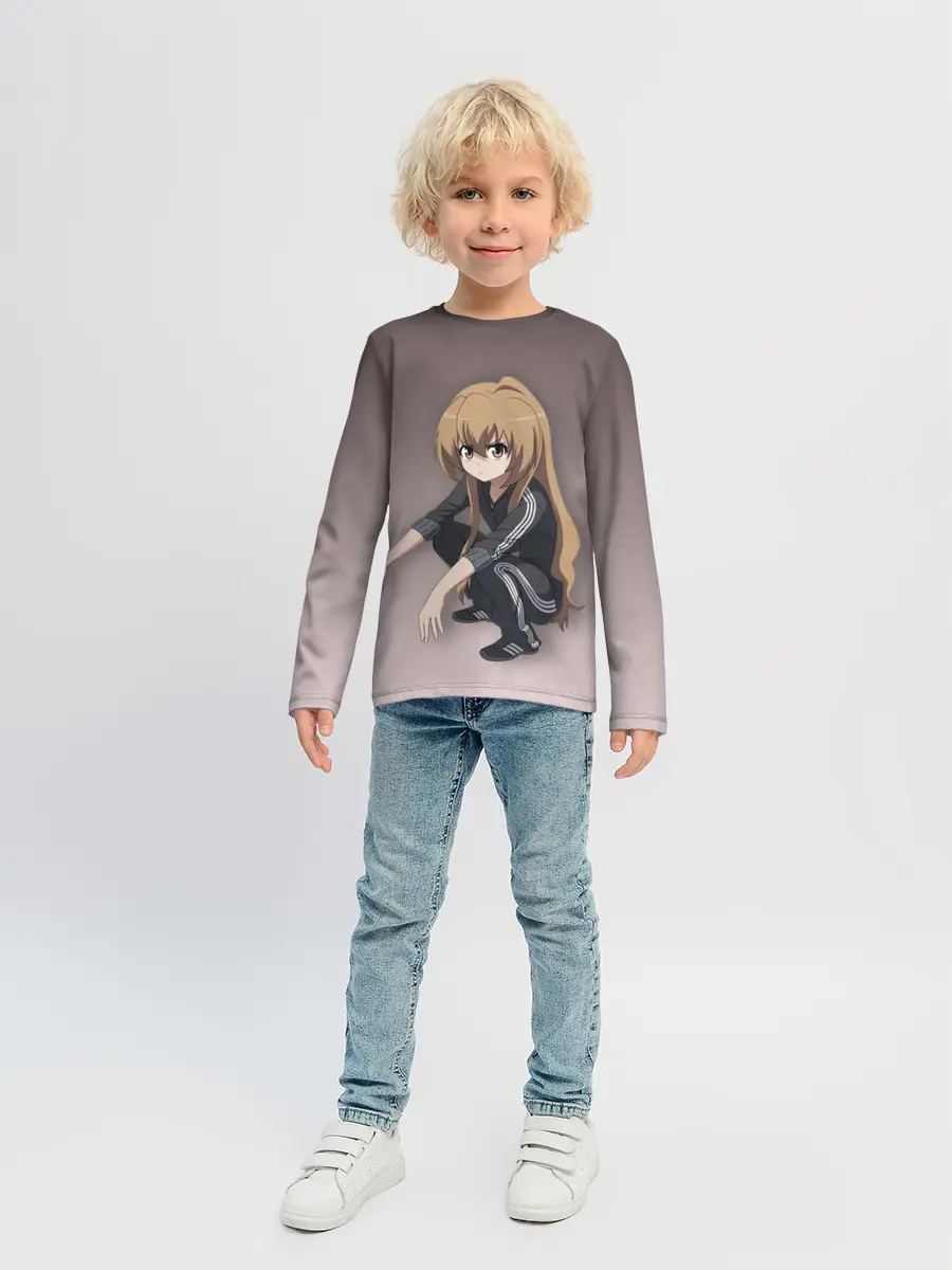 Детский лонгслив / Аниме девочка на кортах в Адидасе