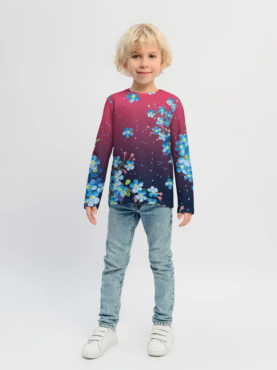 Детский лонгслив / НЕЗАБУДКИ