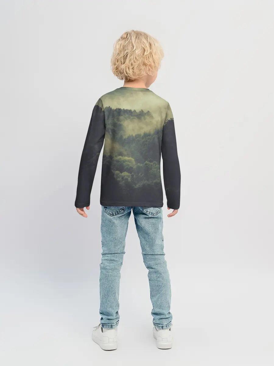 Детский лонгслив / Лес мой храм