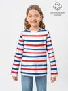Детский лонгслив / Морская полоска