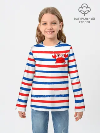 Детский лонгслив / Крабик