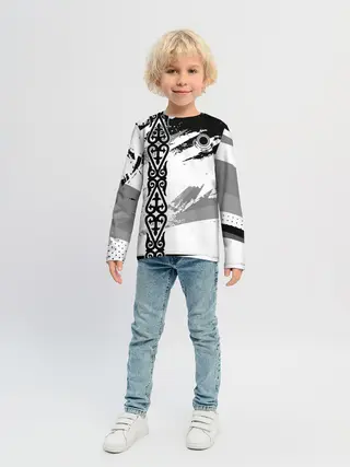 Детский лонгслив / Форма Казахстан