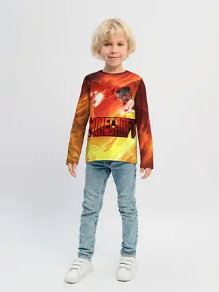 Детский лонгслив / MINECRAFT | ЛАВА