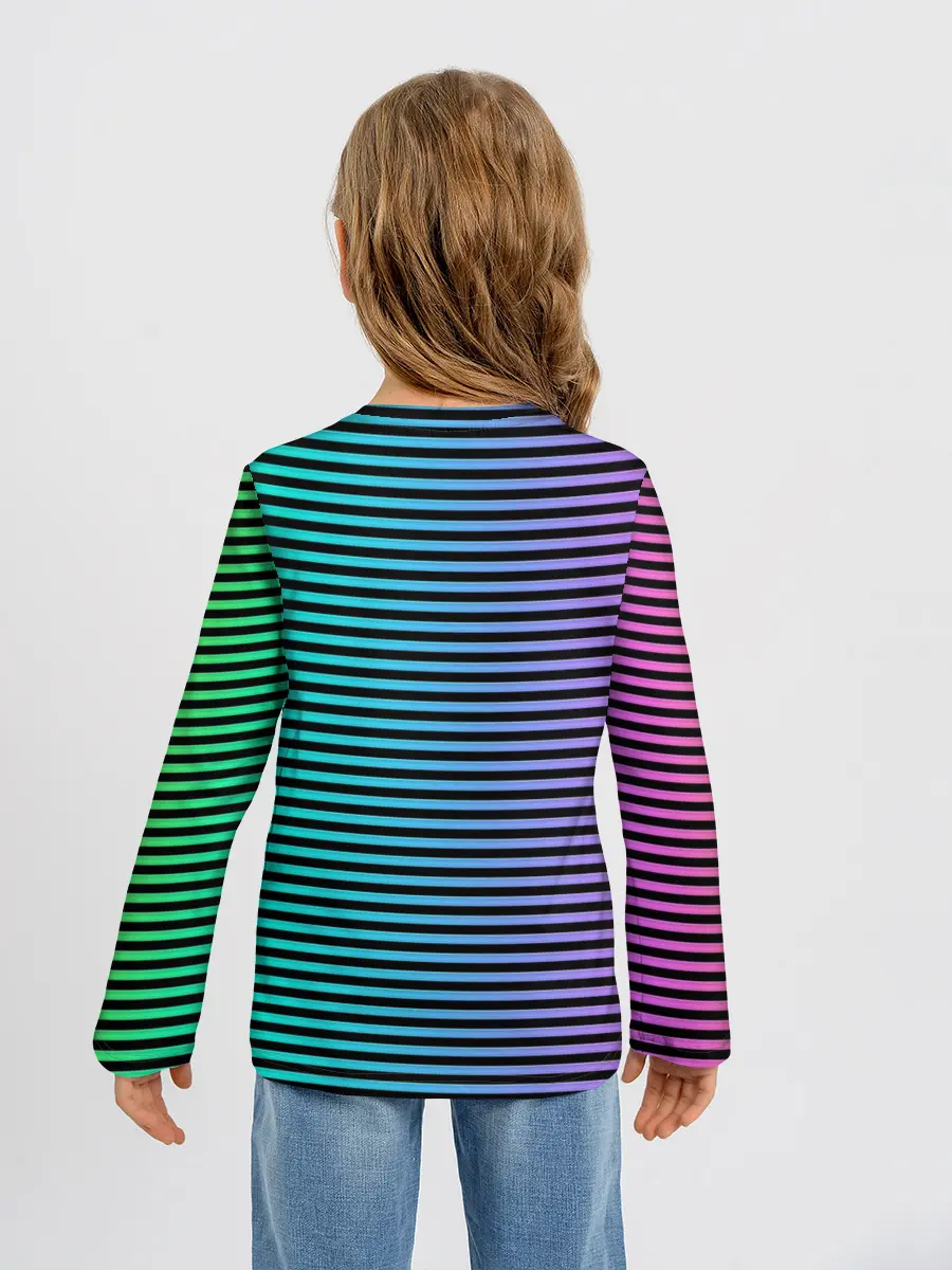 Детский лонгслив / В ЦВЕТНУЮ ПОЛОСКУ