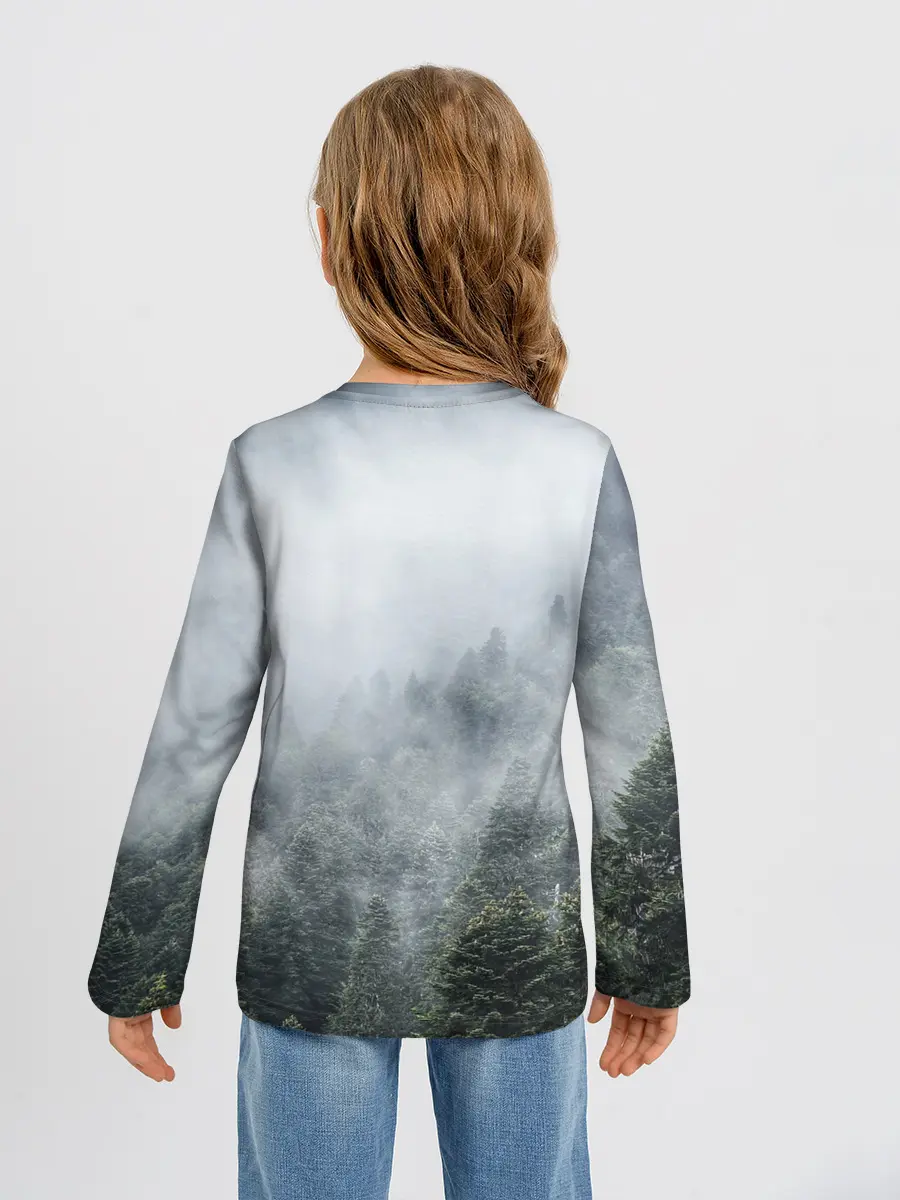 Детский лонгслив / Туманный лес