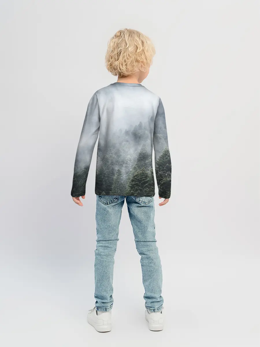 Детский лонгслив / Туманный лес