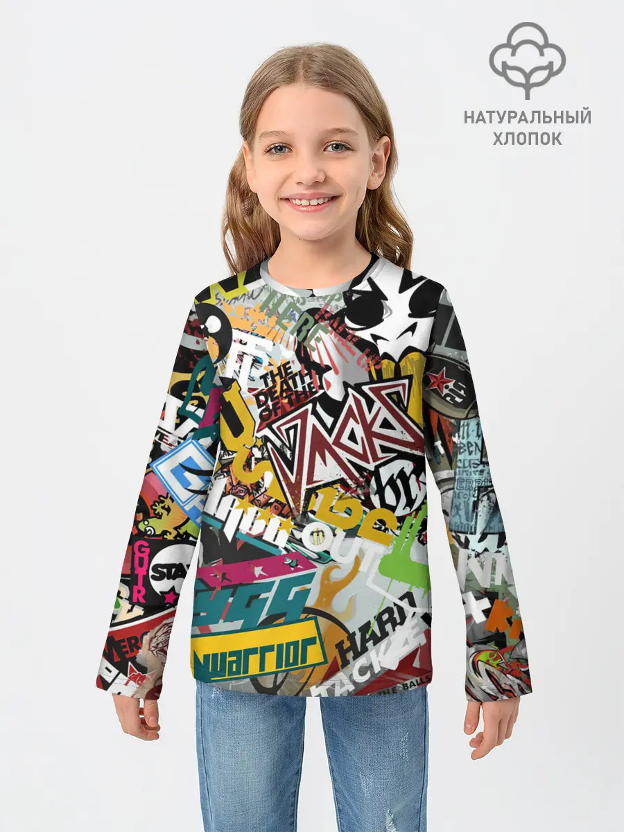 Детский лонгслив / Стикеры