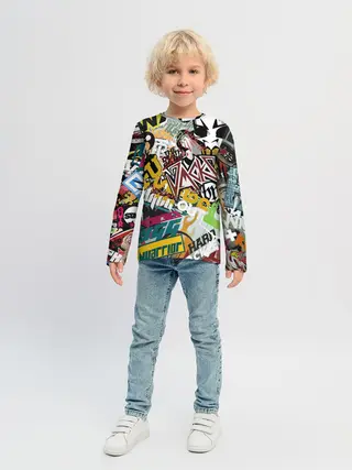 Детский лонгслив / Стикеры