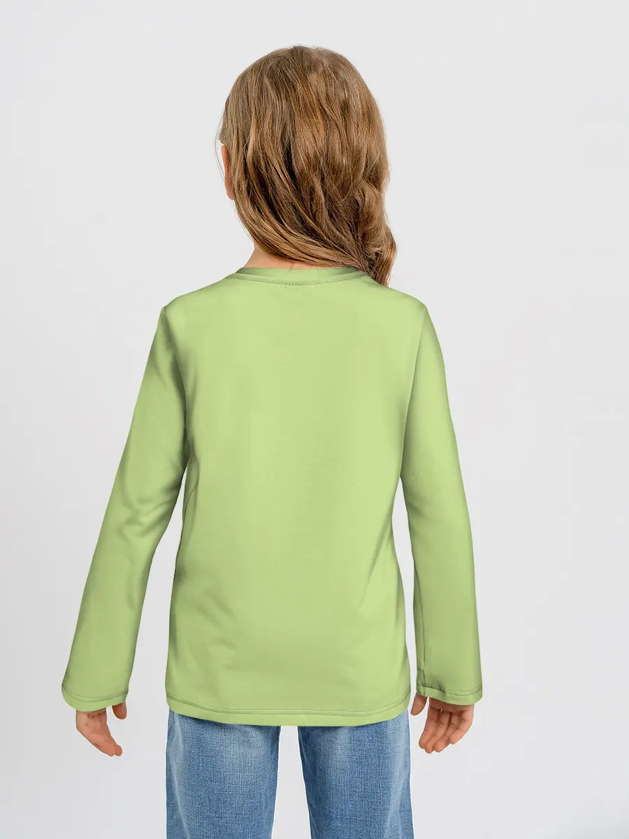 Детский лонгслив / Прикольная панда с бабочкой