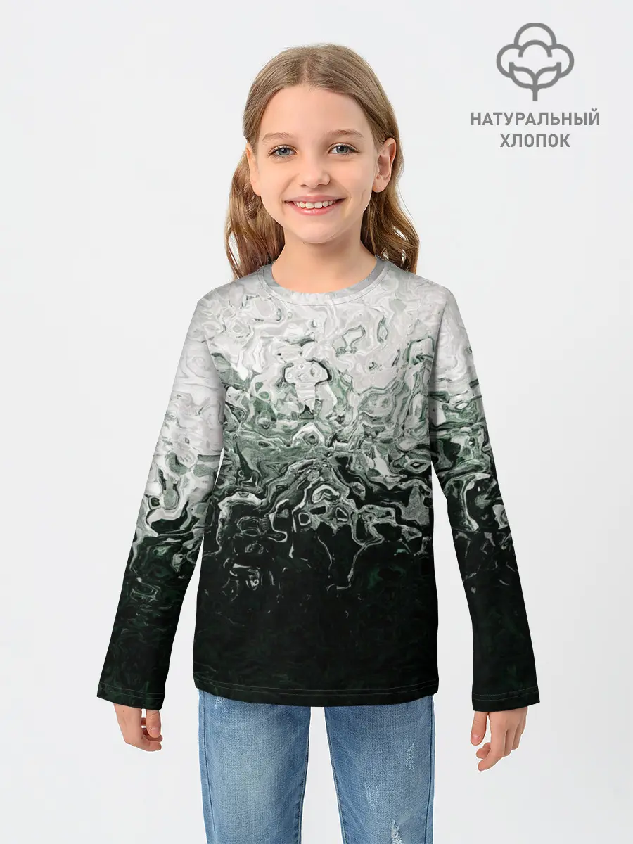 Детский лонгслив / Разводы жидкость абстракция