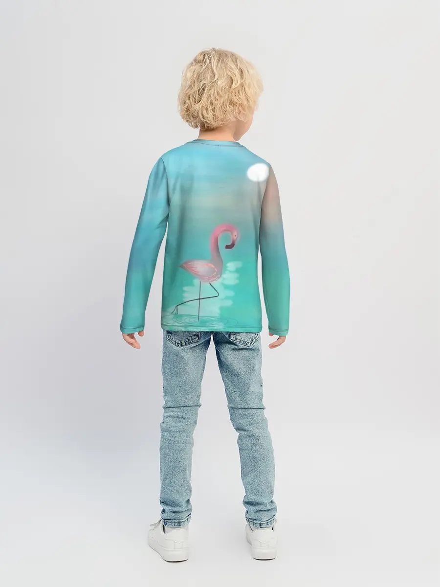 Детский лонгслив / Фламинго