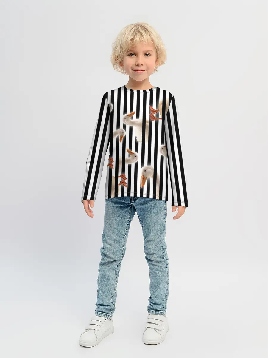 Детский лонгслив / Гуси